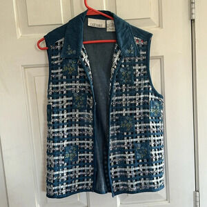Casey & Max Denim Vest Size Large